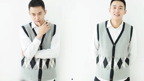 成人男背心钩针视频教程,男士背心制作教程